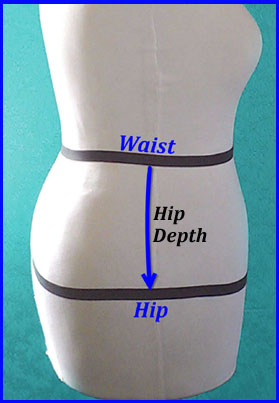 How to Adjust Your Waist to Hip Measurement (Hip Depth) on Your Pattern -  Katrina Kay Creations