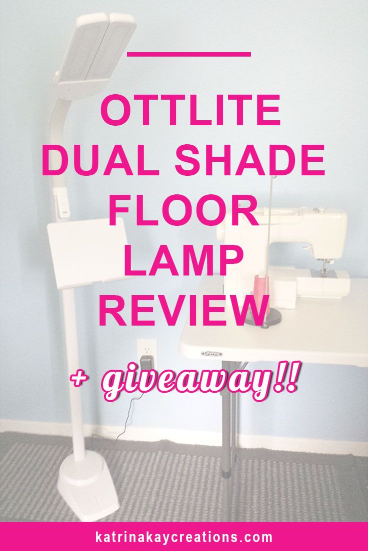  Today, I’m reviewing the OttLite Dual Shade LED Floor Lamp with USB Charging Station. I believe this floor lamp is the perfect addition to your sewing room. The lighting is excellent and adjustable and the adjustable stand is an added bonus. It’s provides a place for your smart phone or tablet to view video tutorials as you sew. Also, you never have to worry about your sewing project being interrupted because of a low battery on your device. The floor lamp has its own charging USB charging station. 