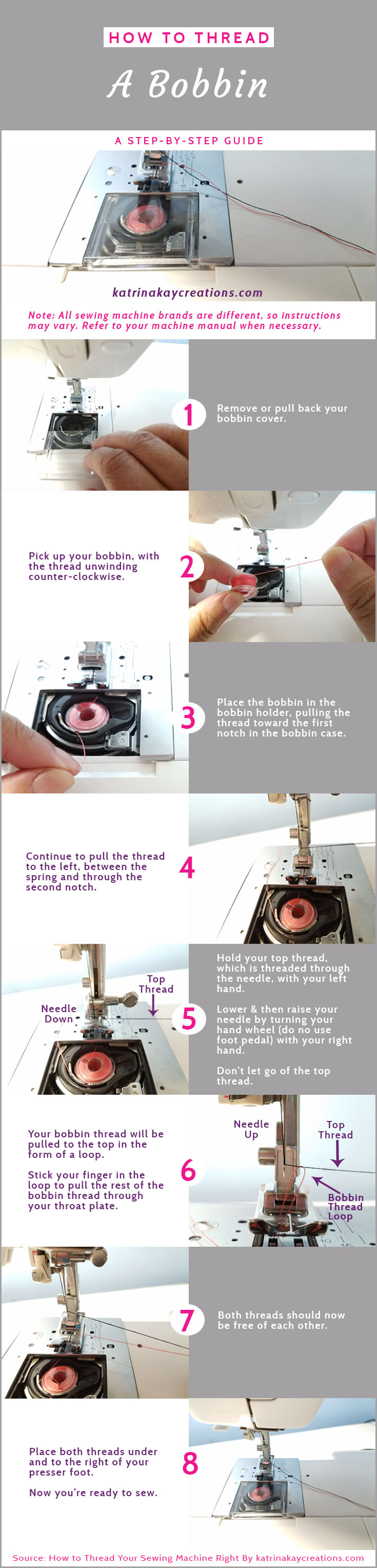 How To Thread Your Sewing Machine｜How To Wind A Bobbin｜How To Thread A Bobbin｜ボビンの巻き方やミシンのボビンの通し方に問題がある場合、このブログ記事ではミシンのガイドとその使い方について役立つヒントを紹介します。're having a problem winding your bobbin or threading your sewing machine & bobbin, this blog post will give you helpful tips about the guides on your machine and how to use them. And if you don't have a user manual for your sewing machine, I give resources where you might be able to find one.